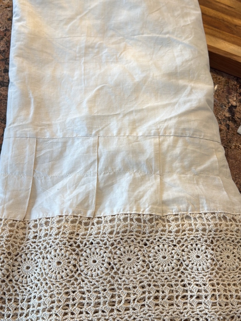 New Twin Crochet Cotton Bedskirt